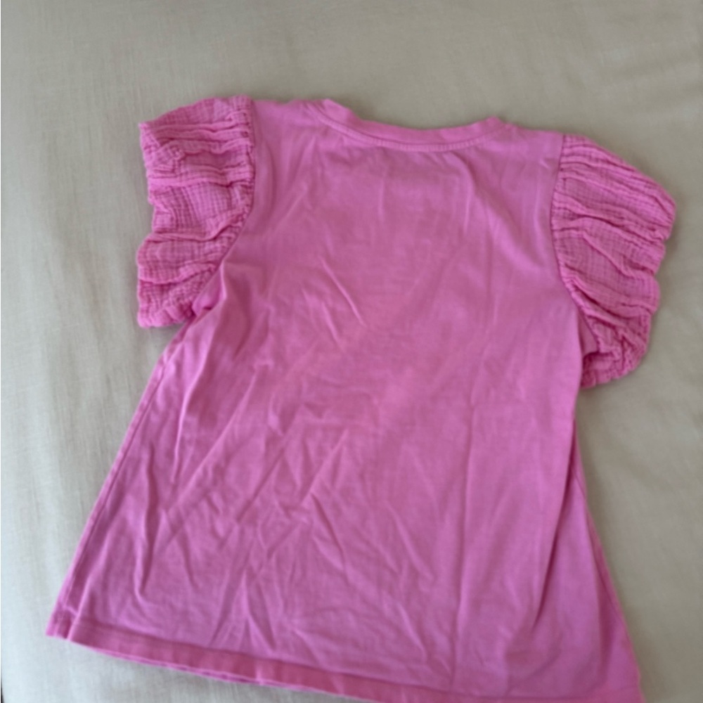 Pink Ruffled Sleeve Top - Picture 2 of 2